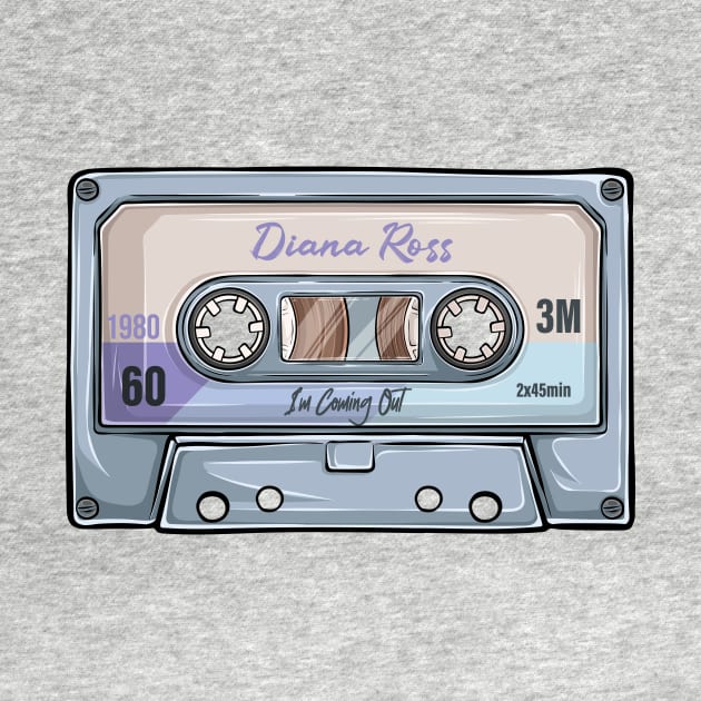 Diana Ross Vintage Classic Cassette Tape by PowelCastStudio